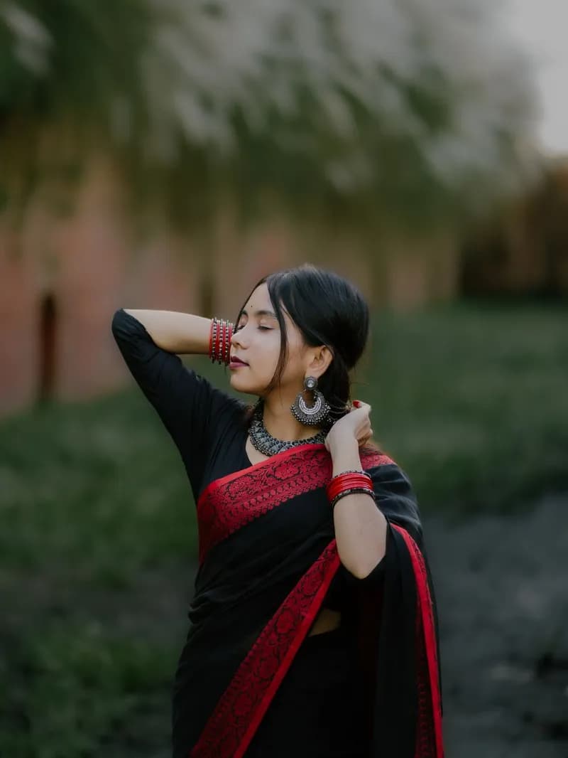 Organza Floral Saree