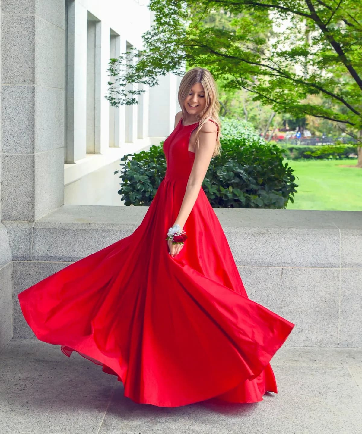 Ruffled Flowy Gown