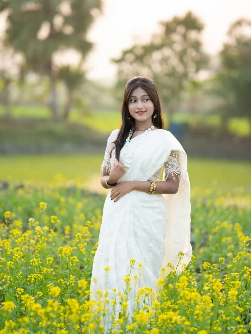 Satin Ombre Saree